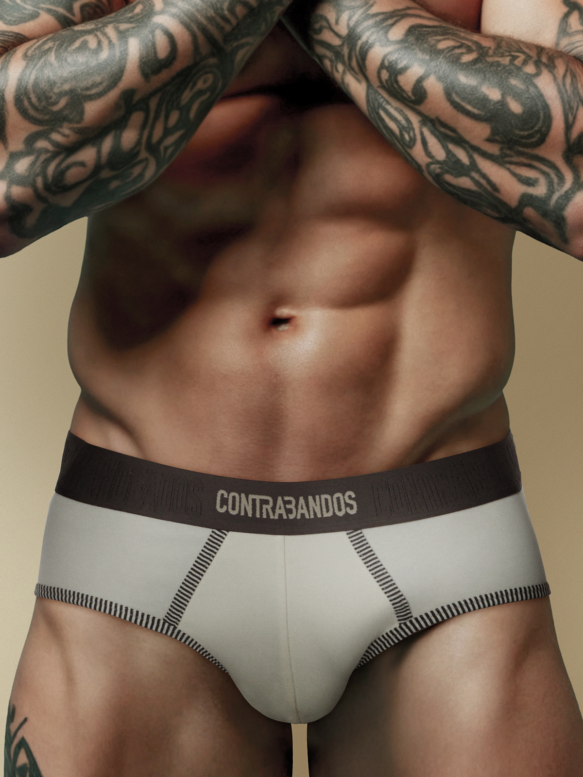 Мужские молочные трусы CONTRABANDOS HALFBOX CREAM