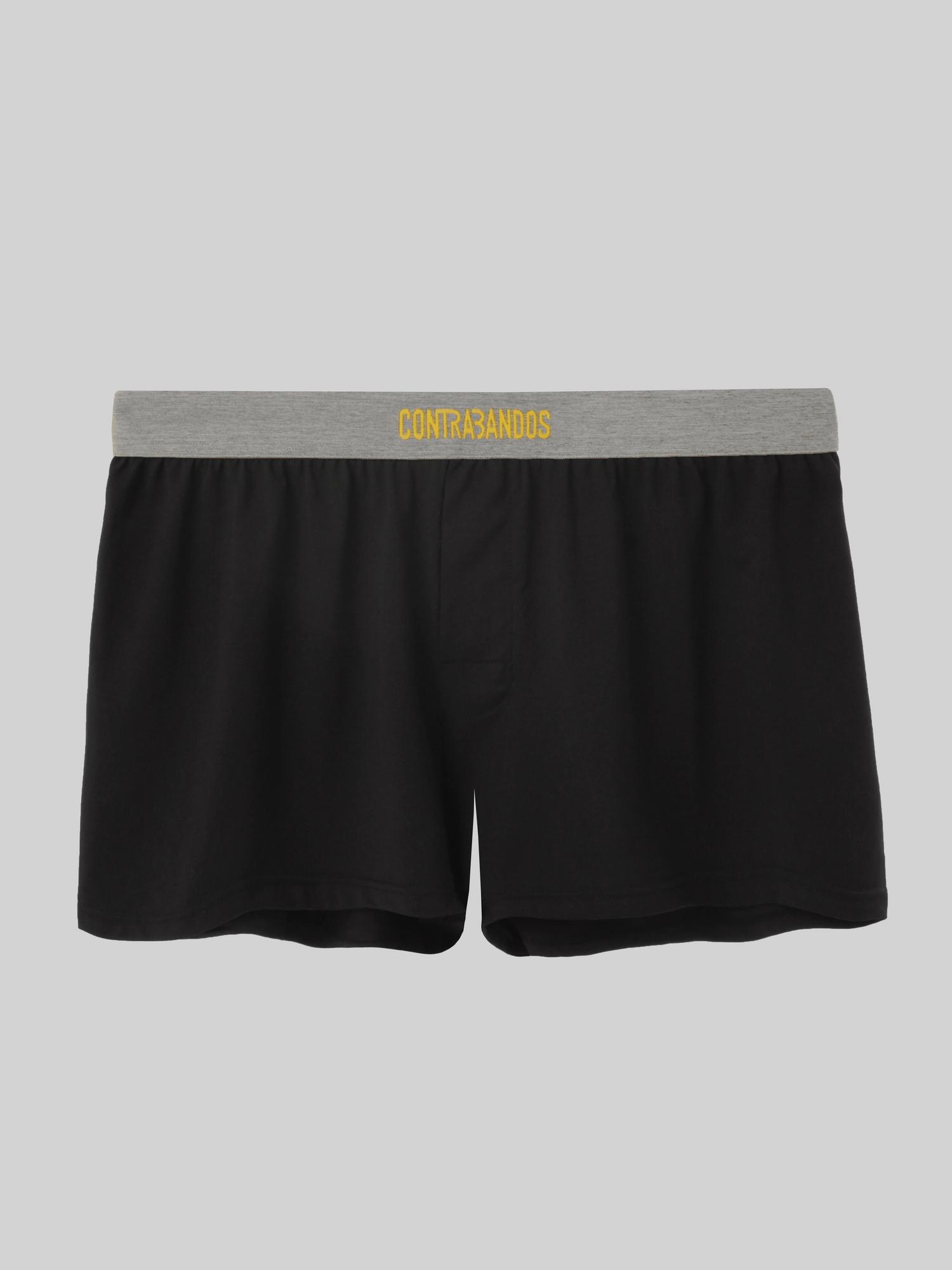 Мужские черные трусы CONTRABANDOS WAKE UP BLACK