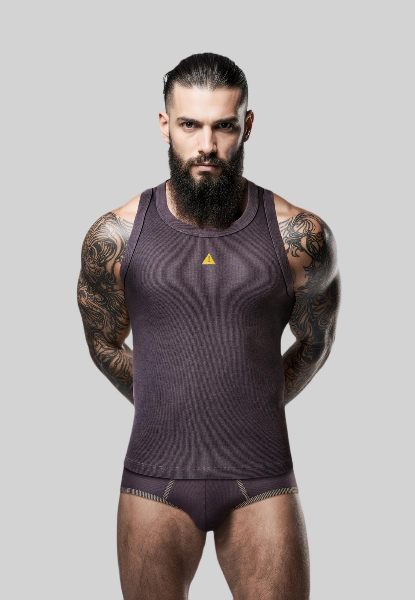 Мужская майка-риб CONTRABANDOS NON ALCO TOP RIB BROWN