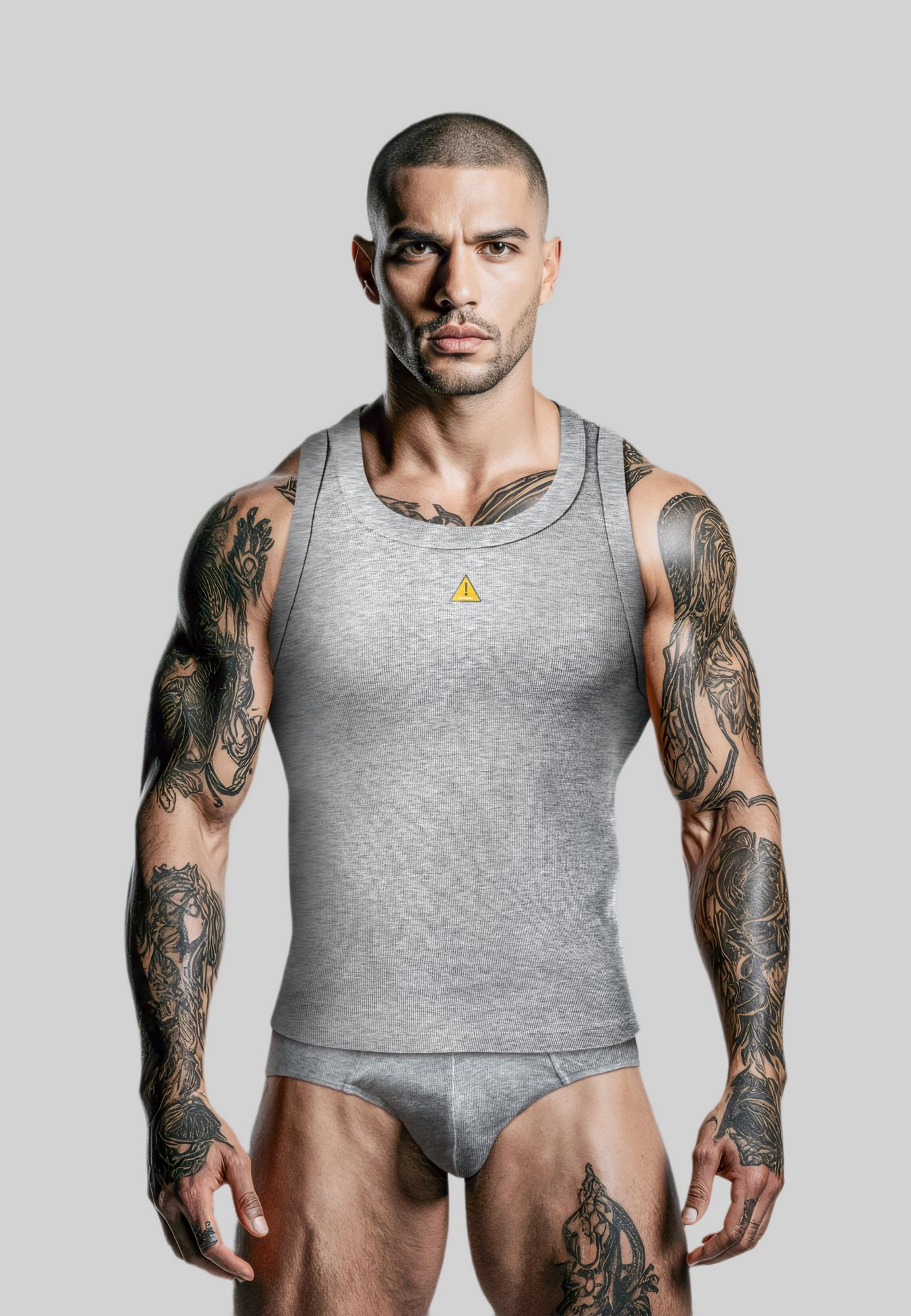 Мужская майка-риб CONTRABANDOS NON ALCO TOP RIB GREY MELANGE