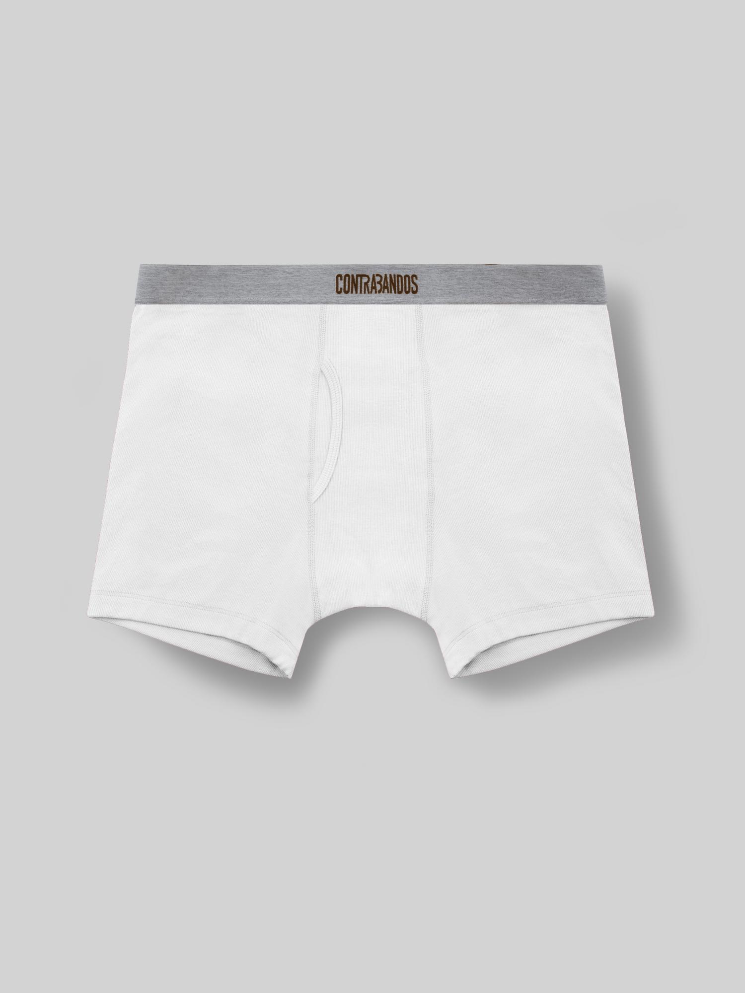 Мужские боксеры-риб удлиненные CONTRABANDOS BOXERS LONG RIB WHITE