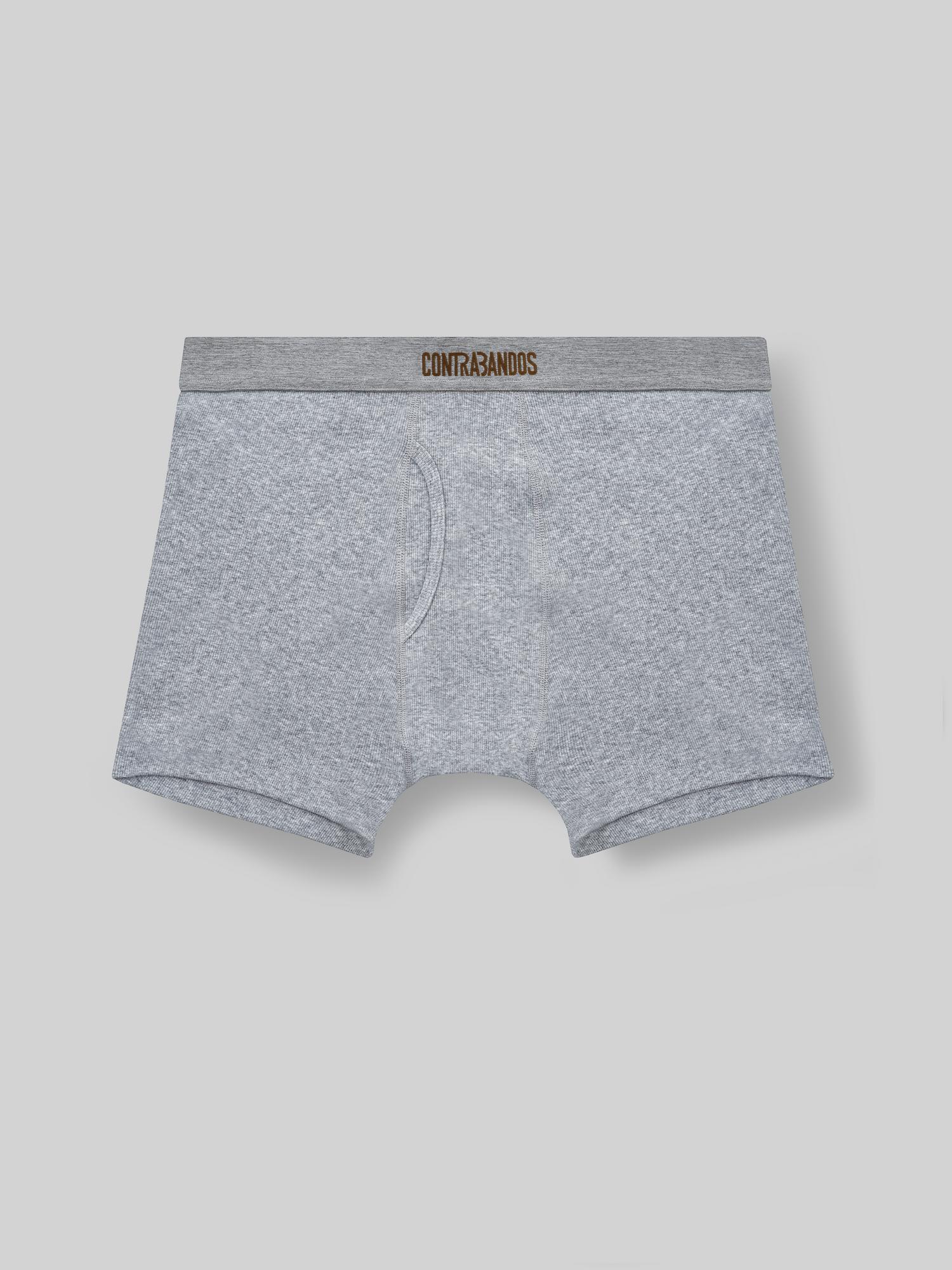 Мужские боксеры-риб удлиненные CONTRABANDOS BOXERS LONG GREY MELANGE
