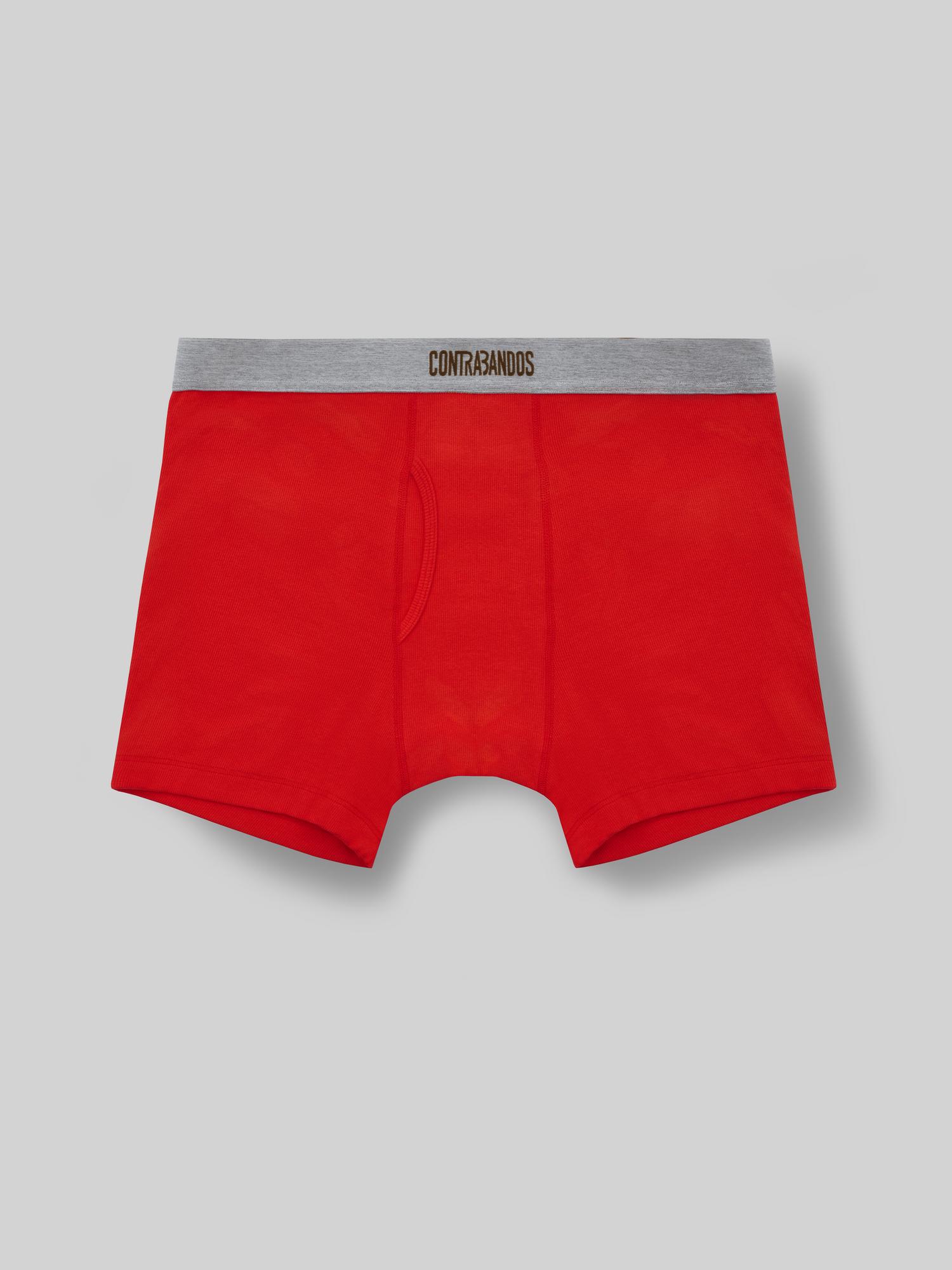 Мужские боксеры-риб удлиненные CONTRABANDOS BOXERS LONG RED
