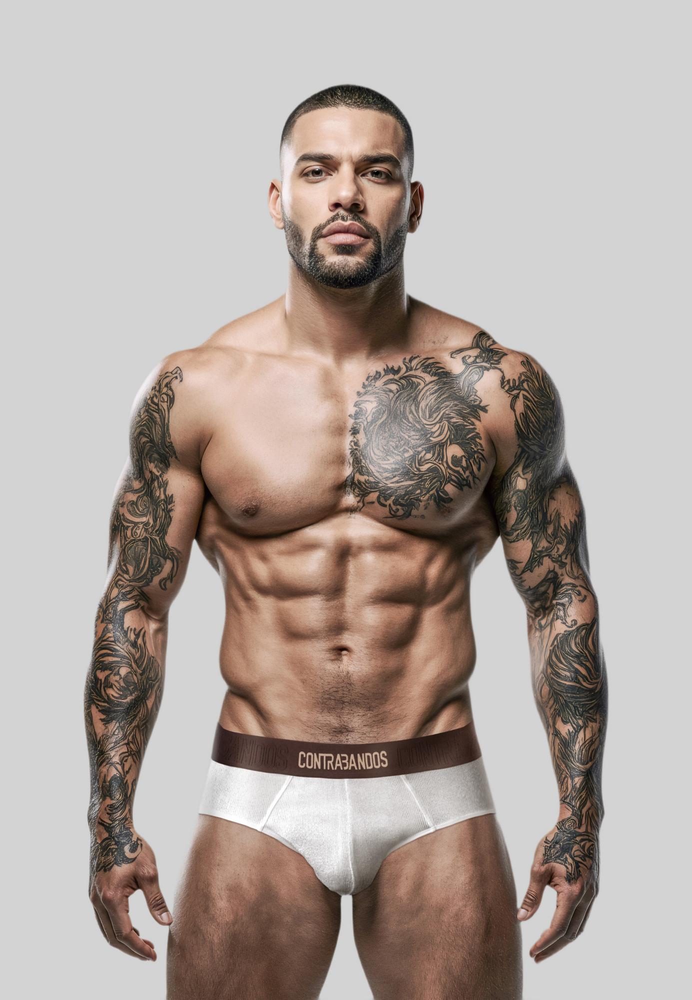 Мужские брифы-риб CONTRABANDOS BRIEFS RIB WHITE