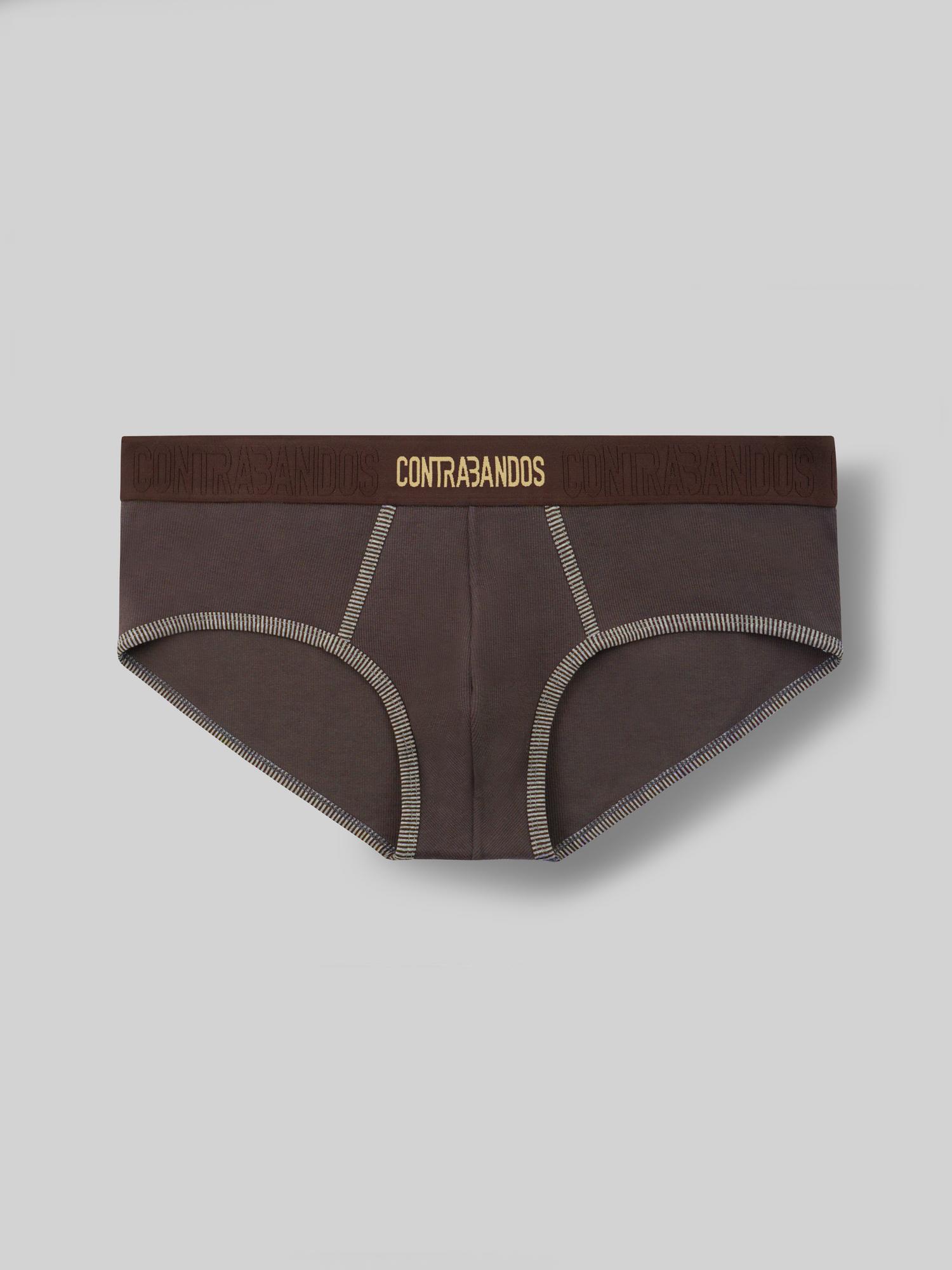Мужские брифы-риб CONTRABANDOS BRIEFS RIB BROWN