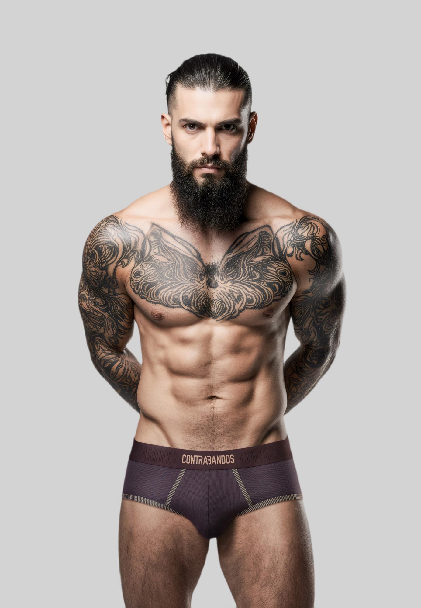 Мужские брифы-риб CONTRABANDOS BRIEFS RIB BROWN