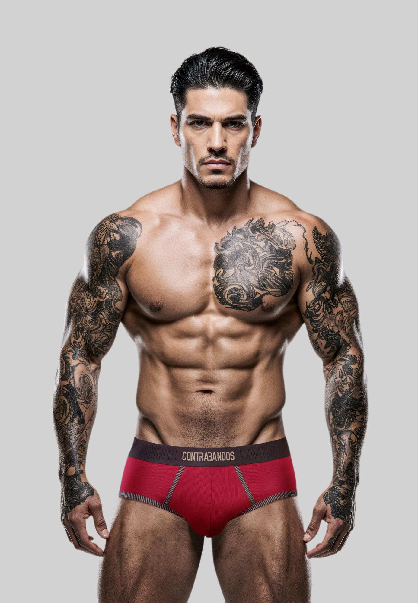 Мужские брифы-риб CONTRABANDOS BRIEFS RIB RED