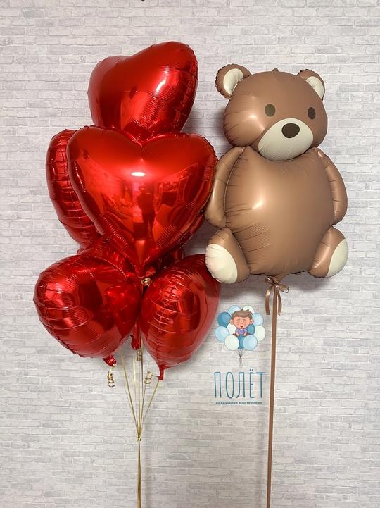 Сет "Мишка и 7 сердец"