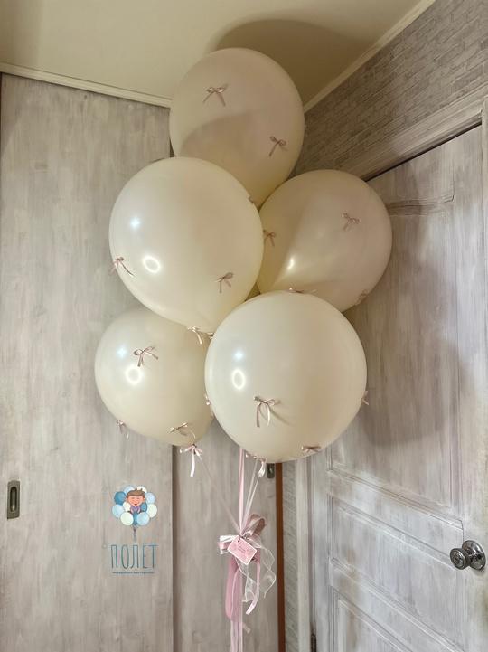 Фонтан шаров 45 см. с бантиками