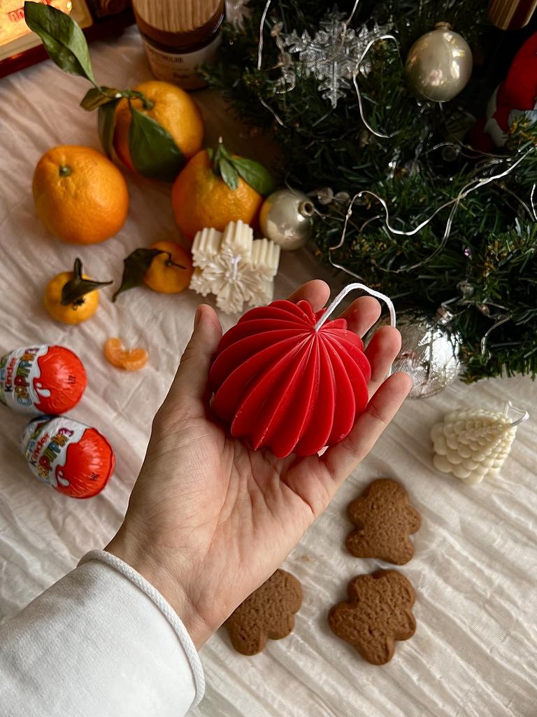 свеча - новогодний шар