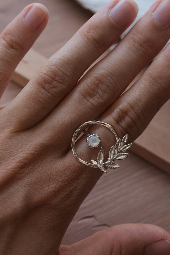 Кольцо Ветвь с жемчугом