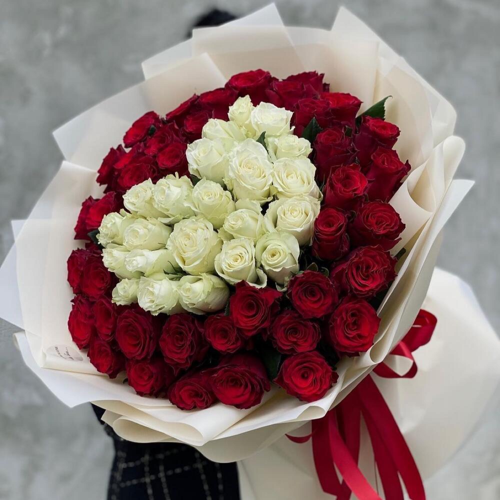 Букет в форме сердца