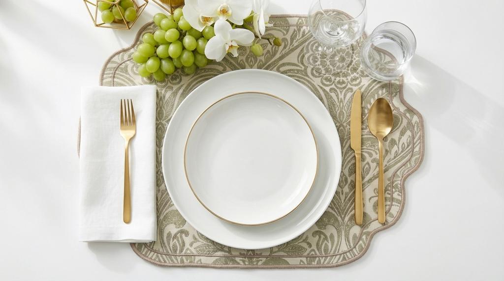 Плейсмат бежевый кант (комплект)