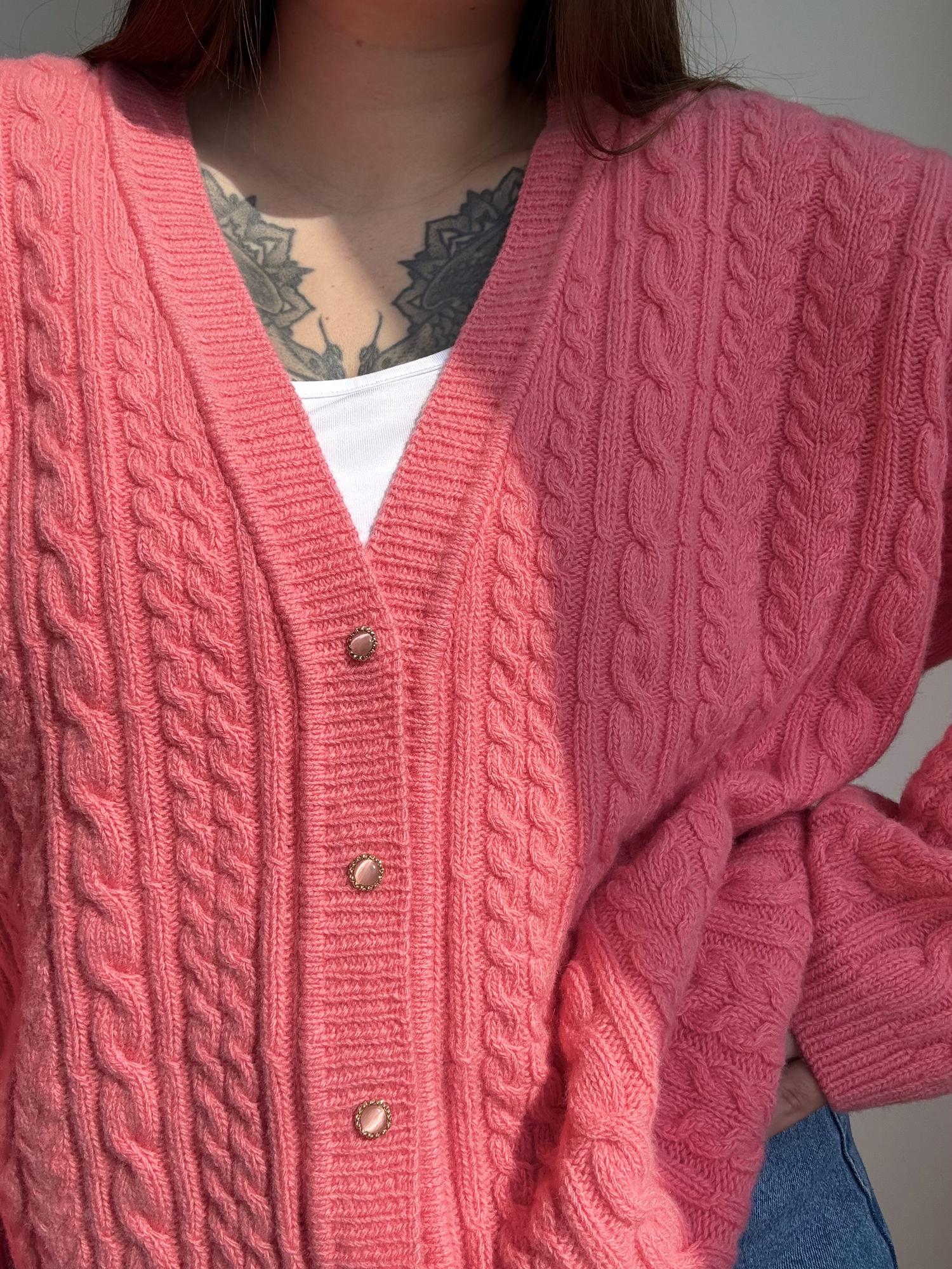 Описание #карди_косички с v-образным вырезом (PDF)