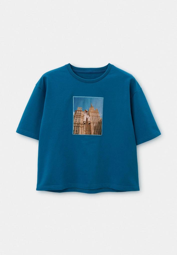 Футболка "Astronaut on the roof", насыщенный бирюзовый