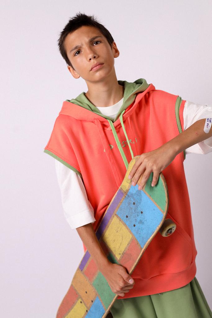 Худи без рукавов "Space Jam", коралл