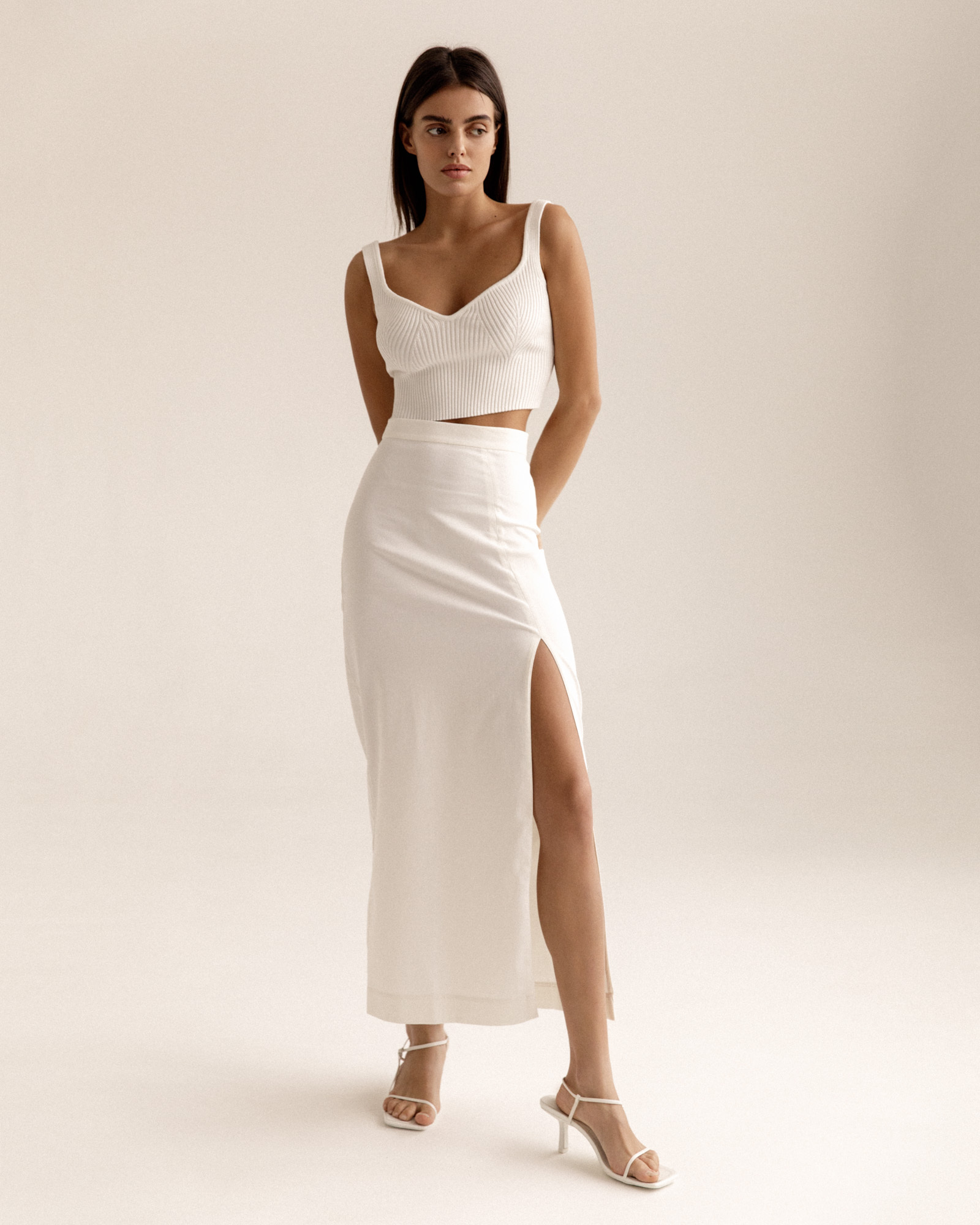 Dresses and skirts > Cotton slit skirt Buy from e-shop