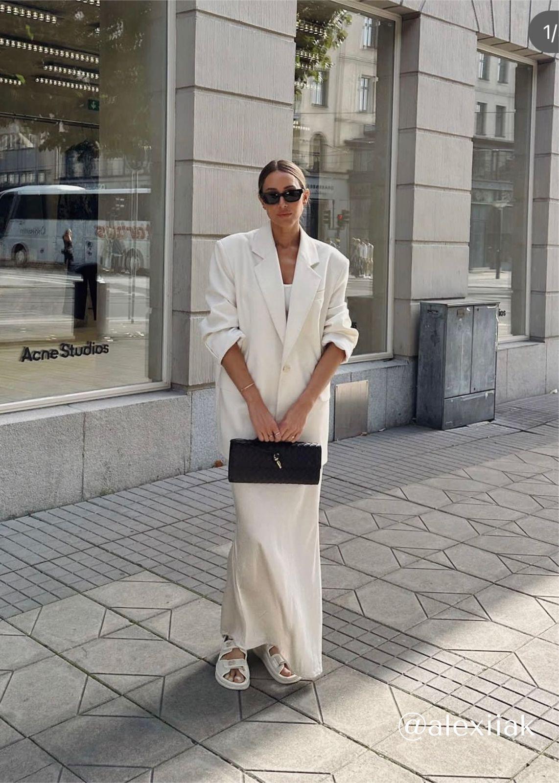 cream oversized blazer