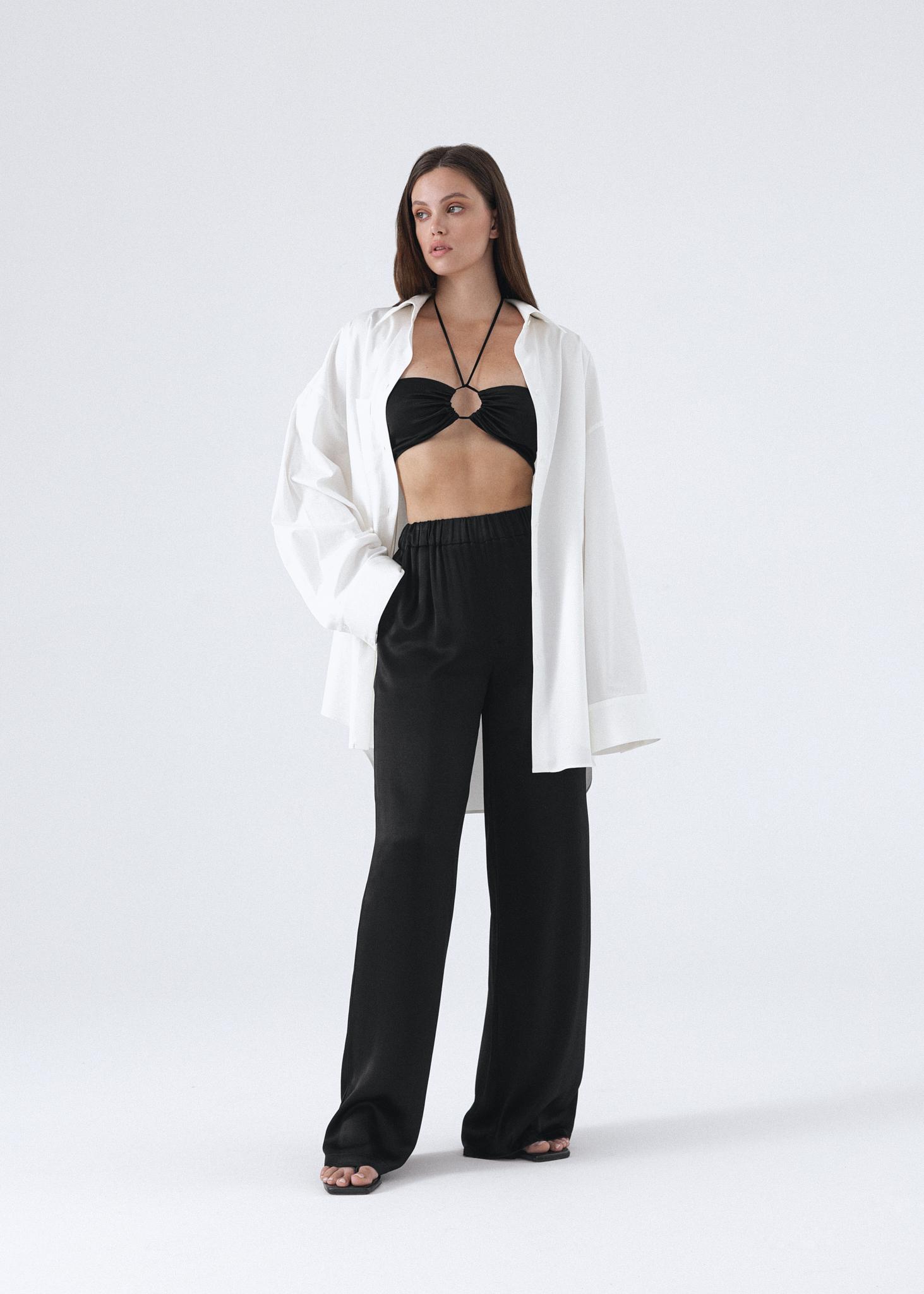 ボトムスその他 Federica Tosi Black viscose palazzo trousers Federica Tosi Black viscose palazzo trousers | TheDoubleF
