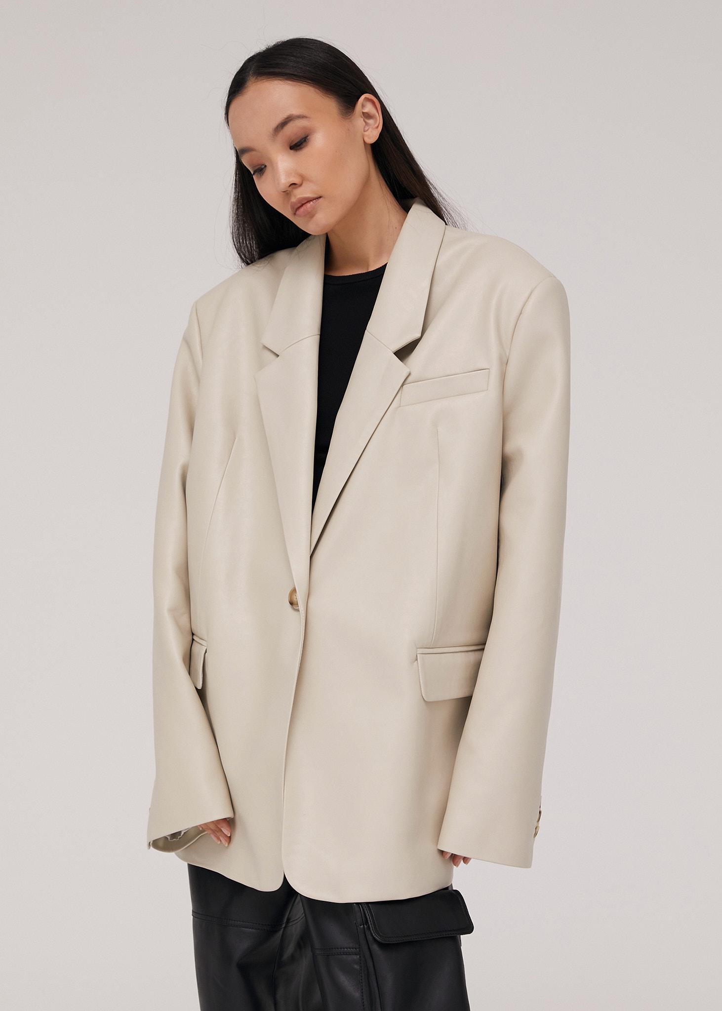 All > Faux leather oversized blazer Buy from e-shop