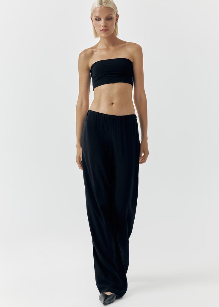 ボトムスその他 Federica Tosi Black viscose palazzo trousers Wide-leg Trousers Black | Women pants Collection 2023
