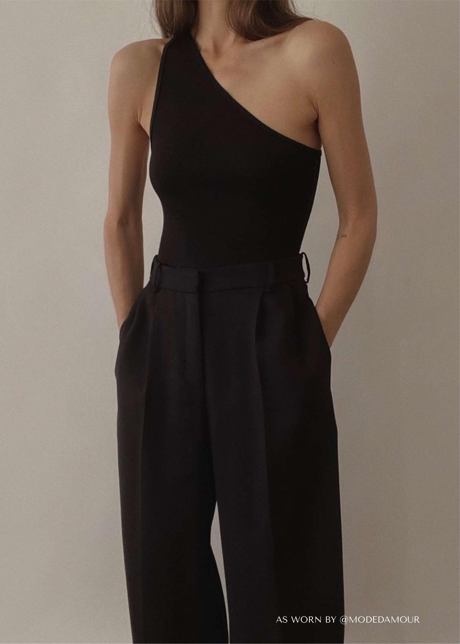 All > One shoulder rib tank top Buy from e-shop