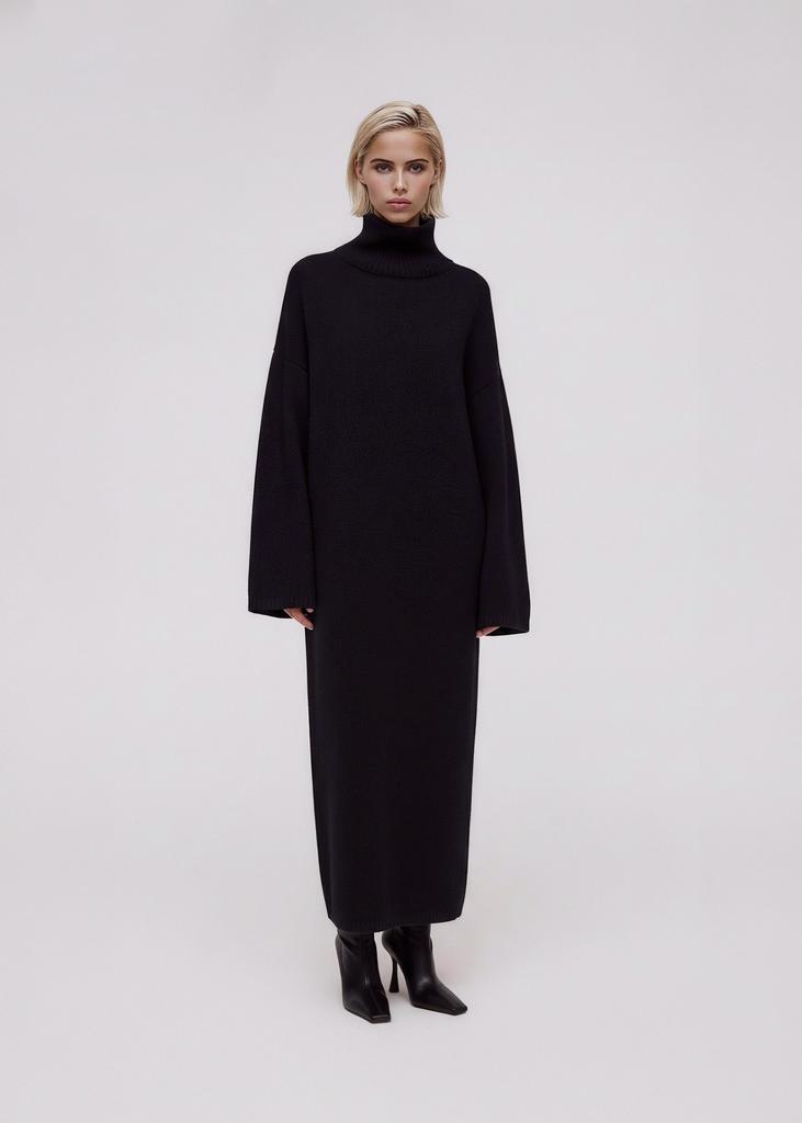 Oversized extremely soft 100% cashmere maxi dress