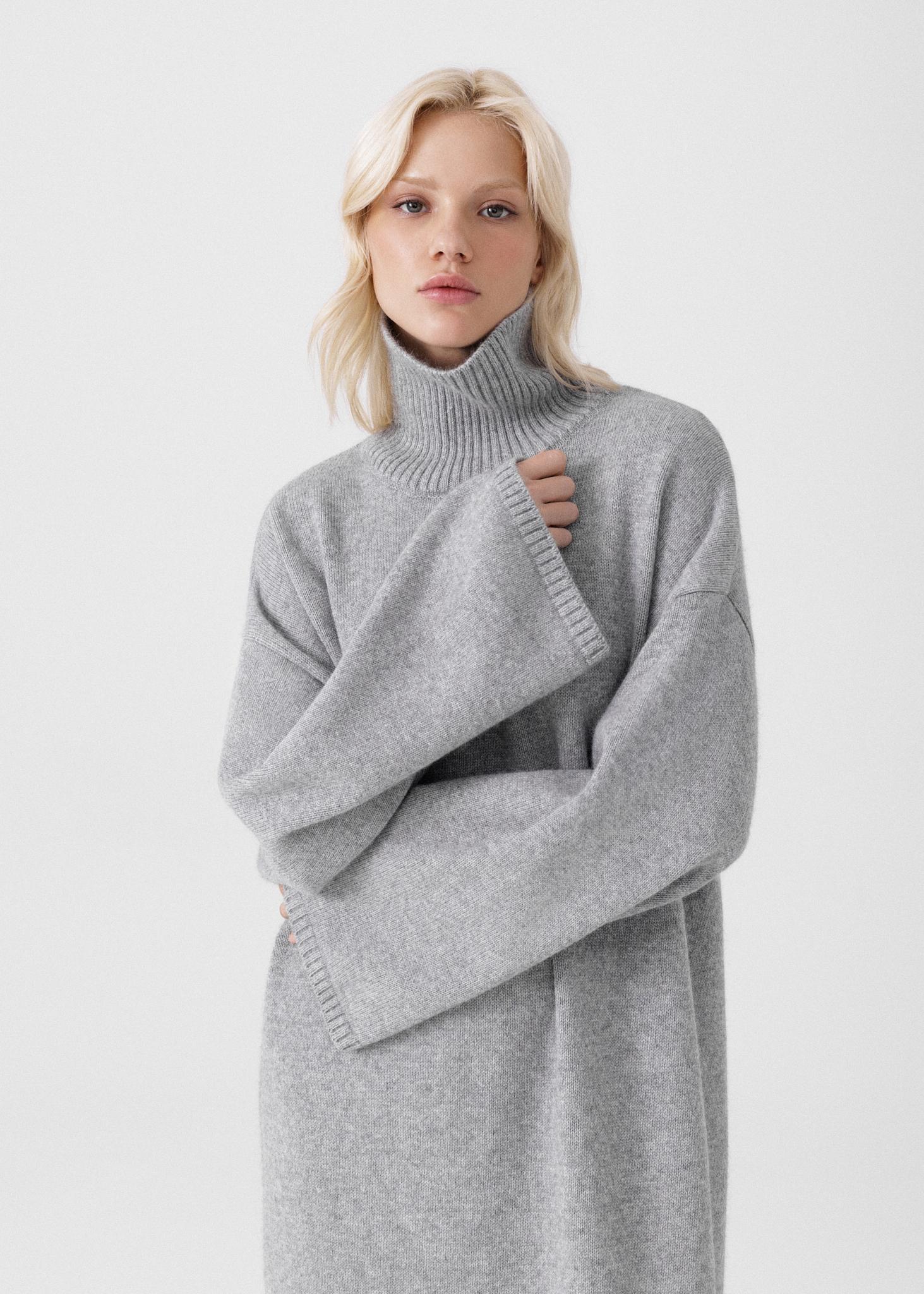 【THE MOZZ】[Premium] Cashmere Whole Garment V-Neck Long OP Super_Luxe_Cashmere_V-