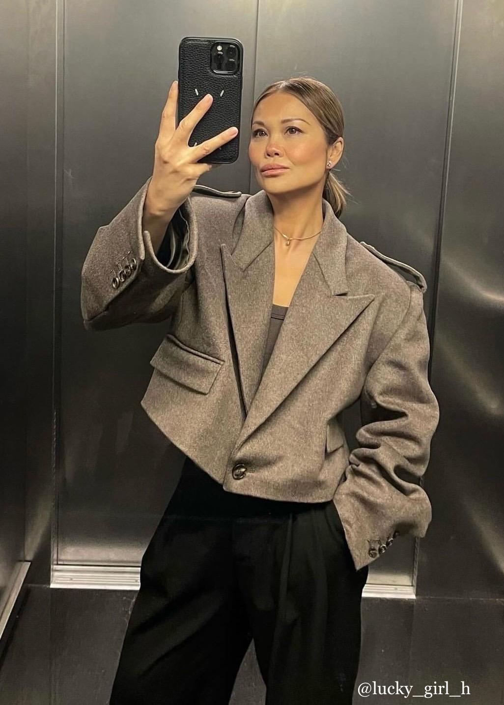 ジャケット・アウター Wool-Blend Cropped Tweed Blazer herlipto Zara🌙 . TEXTURED CROPPED BLAZER✨ . Available in Tehran 🤍 #زارا