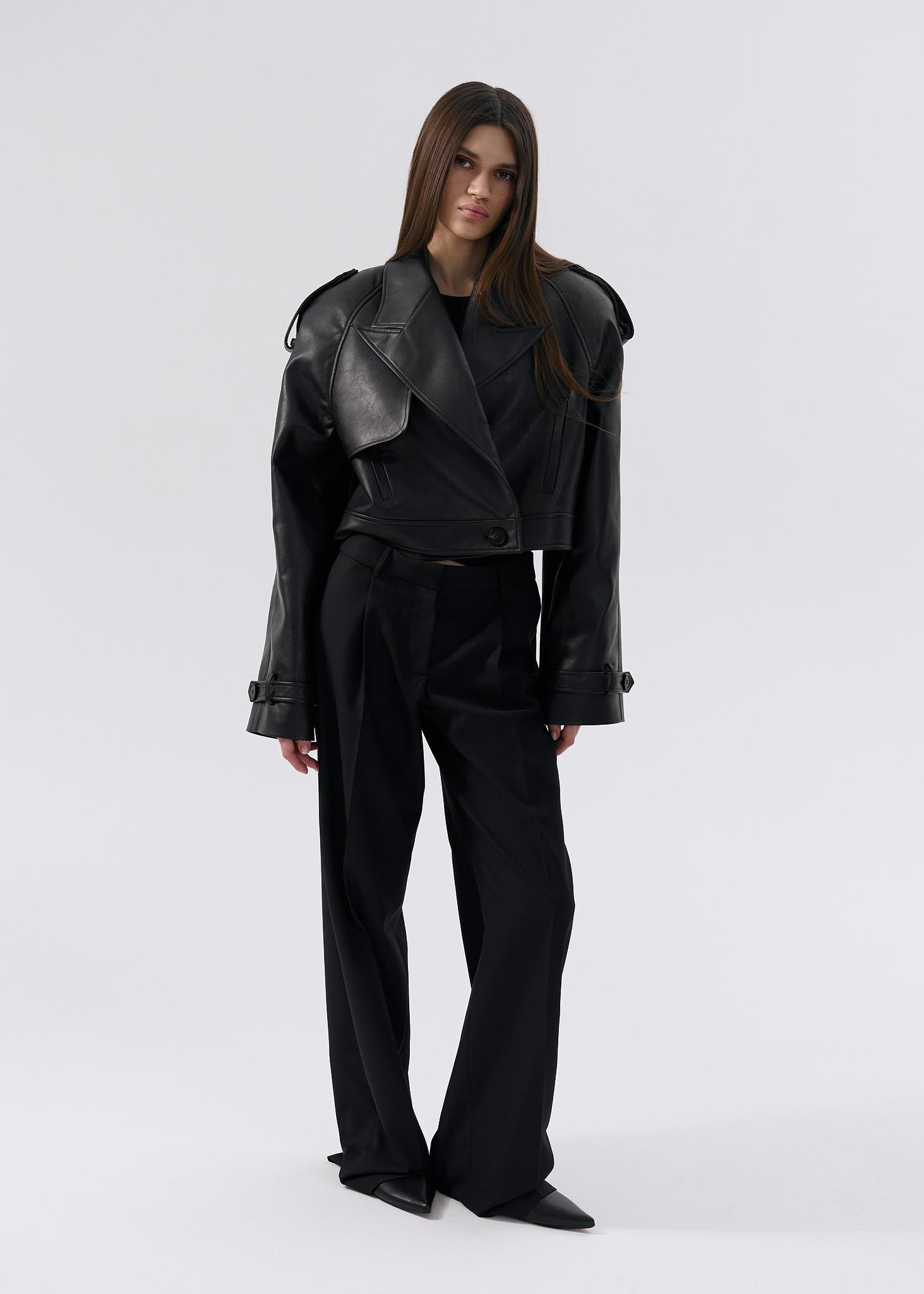 CROPPED FAUX LEATHER ブルゾン LAGUA GEM | CROPPED FAUX LEATHER ブルゾン (ブルゾン ) |SHEL