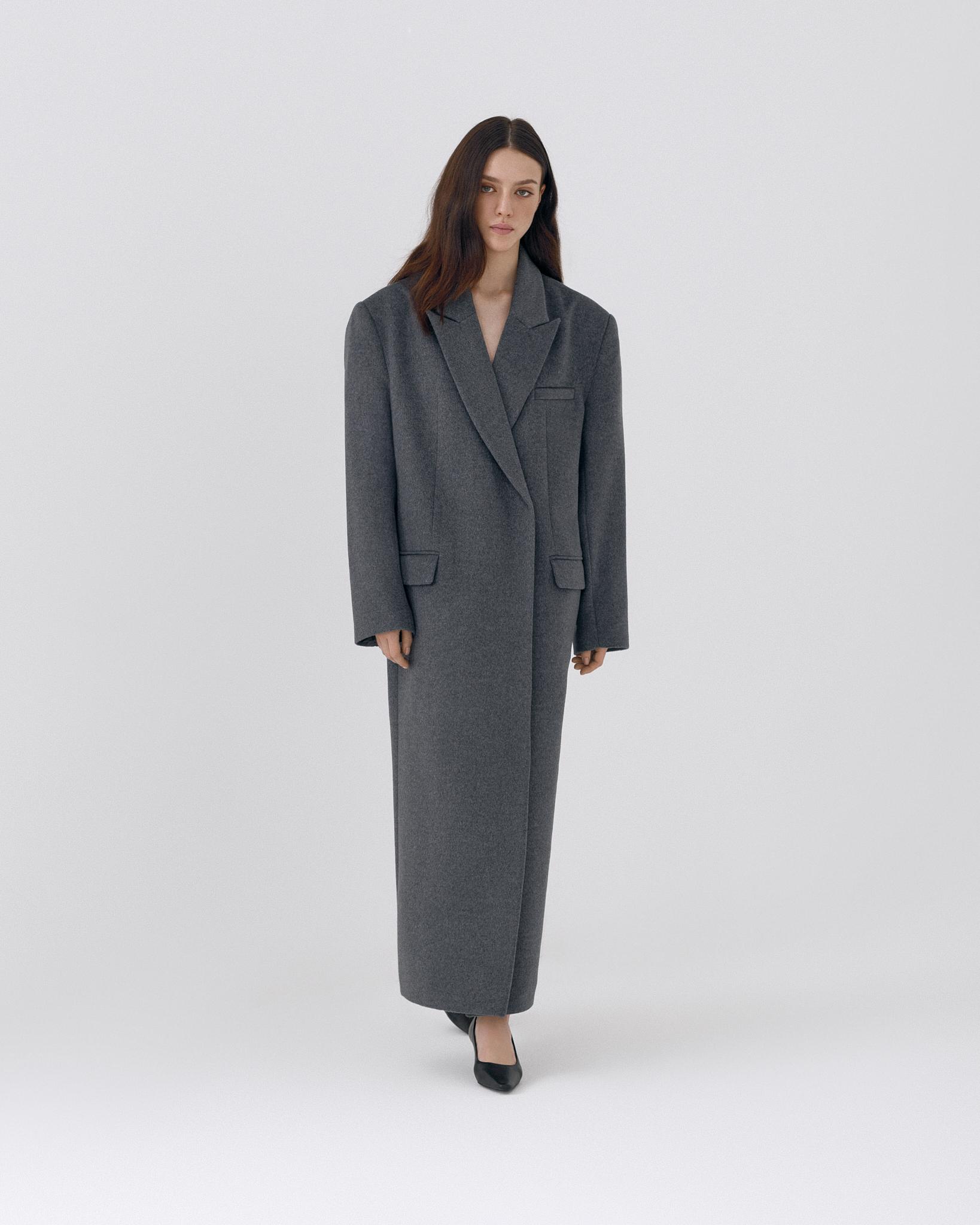 【90's】Wool Maxi Chester Coat / Dark Gray All > 100% wool maxi coat Buy from e-shop