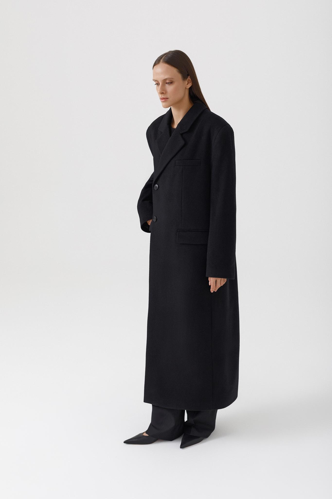Italian Wool Cashmere Notch Neck Coat | Karen Millen