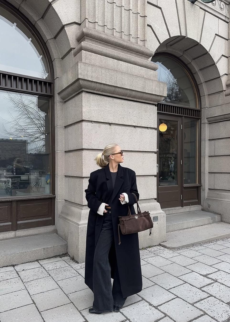 【SCENERITY】maxi Balmacaan coat Oversized Balmacaan Coat – La Garçonne
