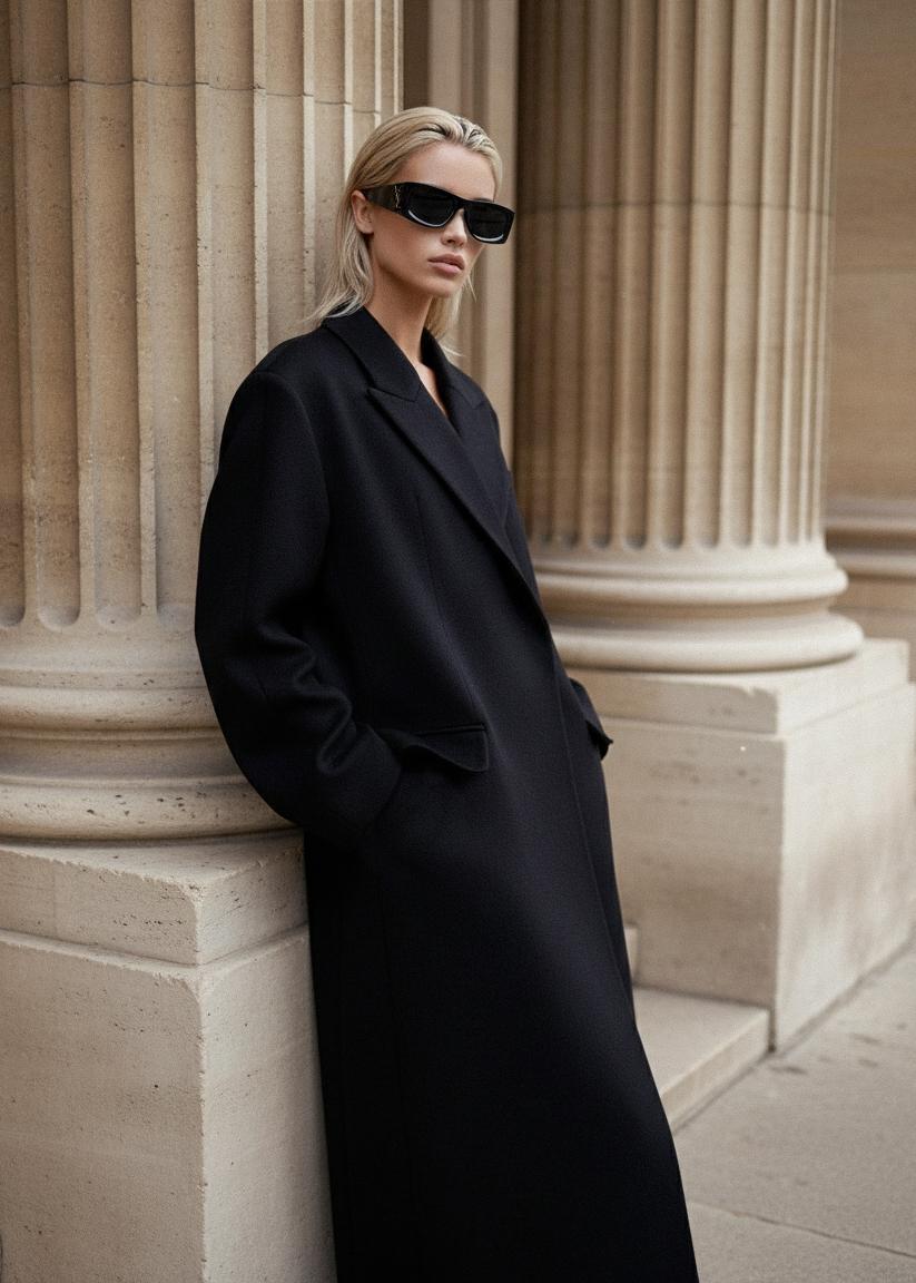 タイムSALE！ザリラクス　ウール100%ピーコート　ブラック　極美品　M タイムSALE！ザリラクス ウール100%ピーコート ブラック 極美品 M