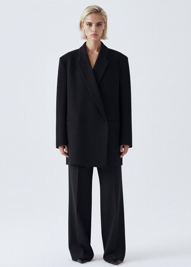 100% wool double-breasted coat