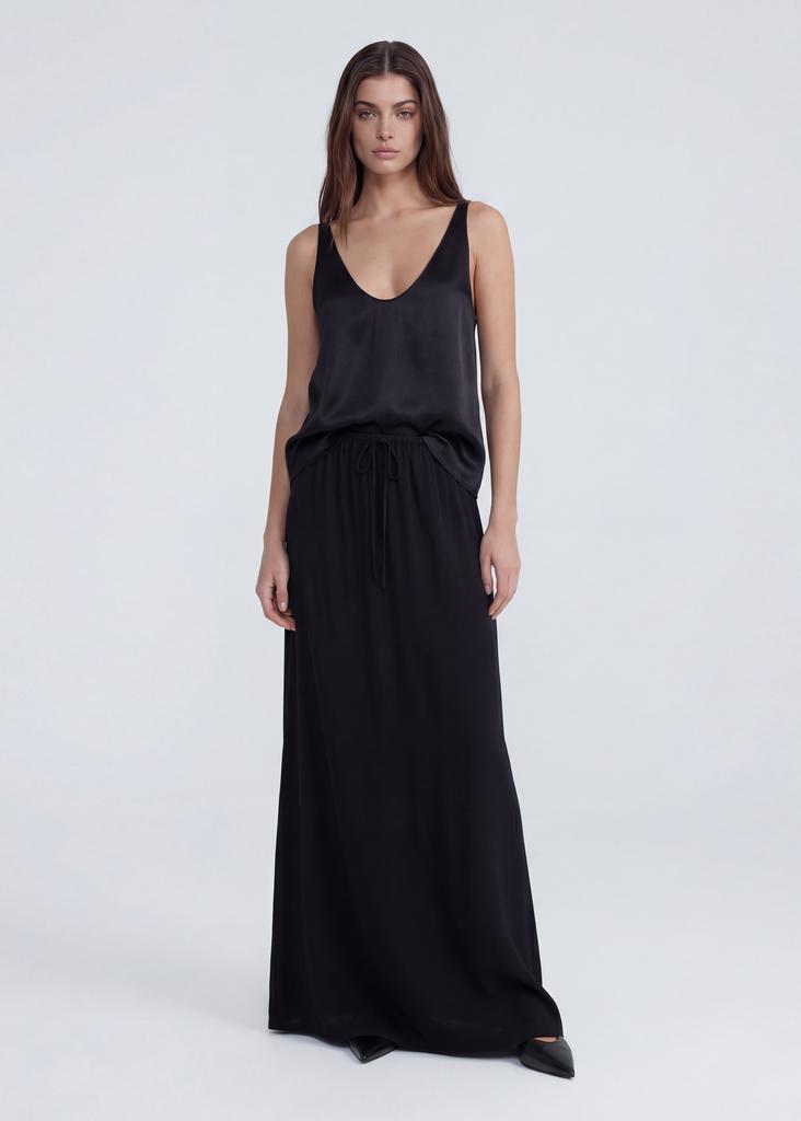 Flowing viscose maxi skirt