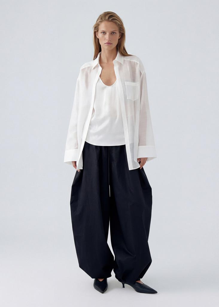 Tencel and linen oversized shirt