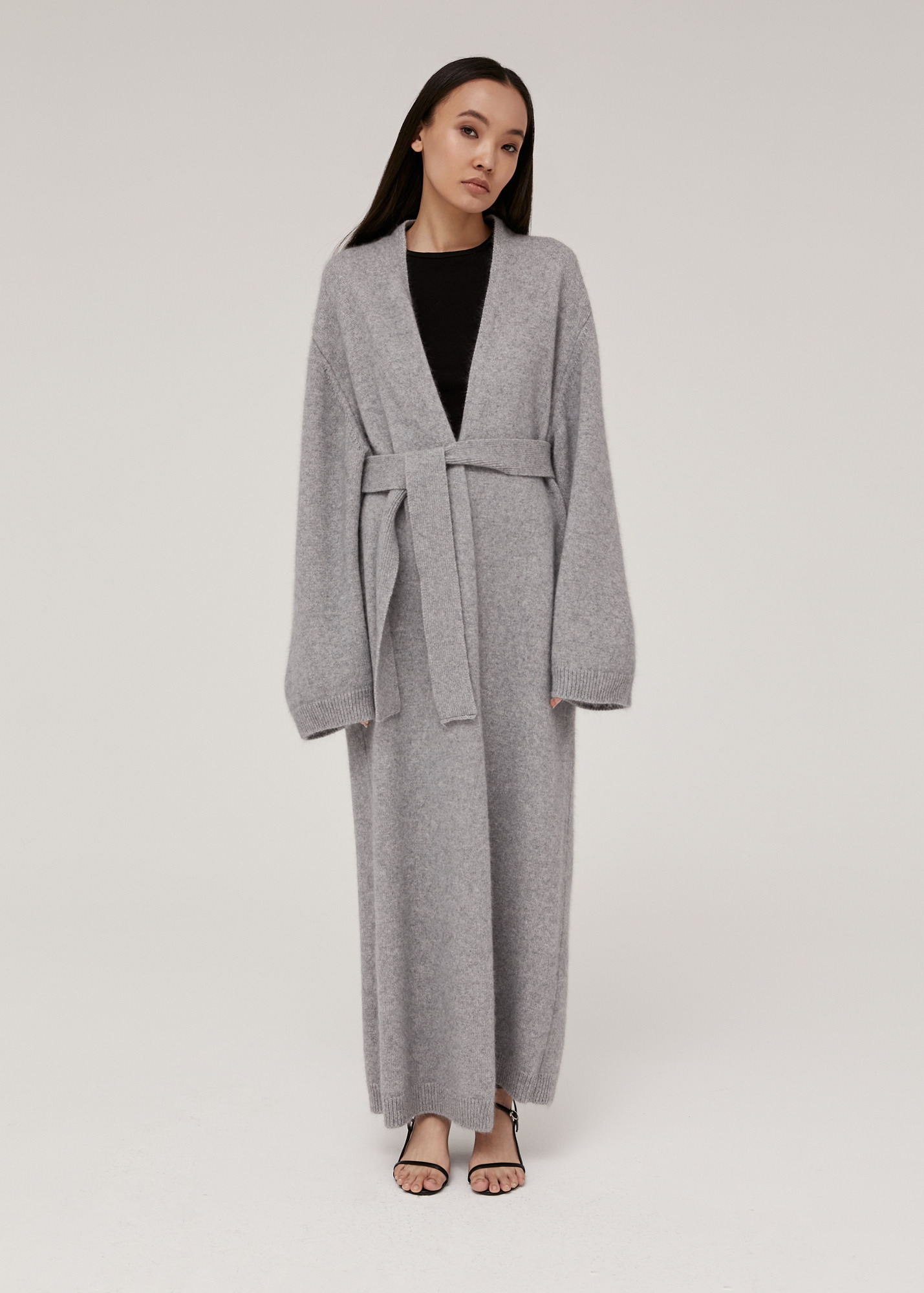 kashwere LONGLINE CARDIGAN ライトグレー LONGLINE CARDIGAN(F shadow): WEAR | kashwere Japan (カシウエア