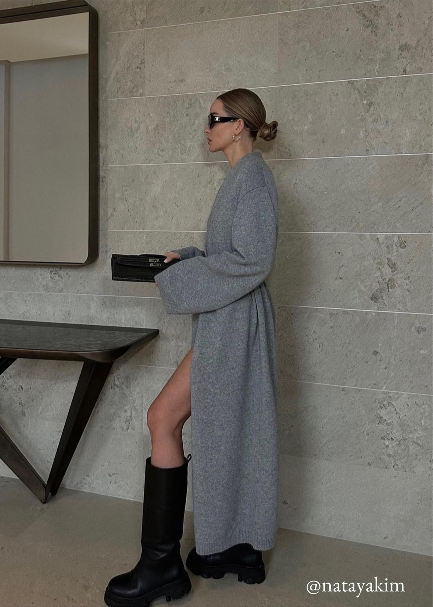 kashwere LONGLINE CARDIGAN ライトグレー LONGLINE CARDIGAN(F shadow): WEAR | kashwere Japan (カシウエア