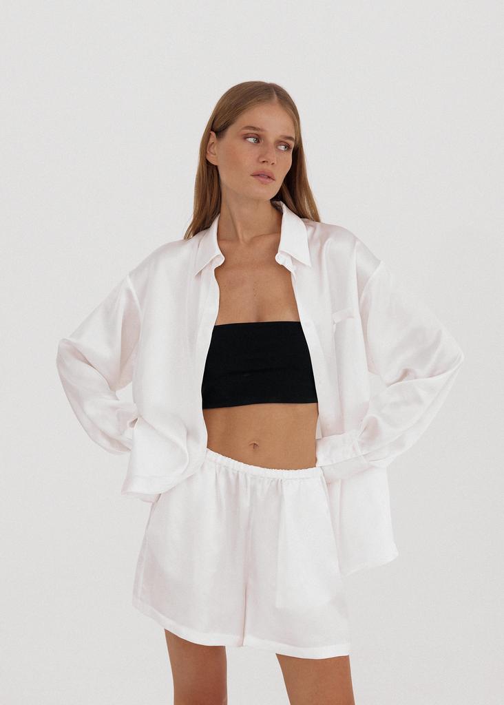 Шорты на резинке из вискозного шелка