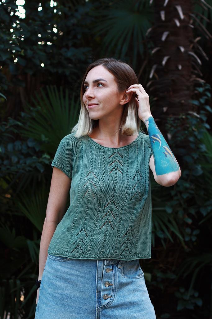 МК Botanik_топ - мастер-класс по вязанию футболки и джемпера регланом сверху