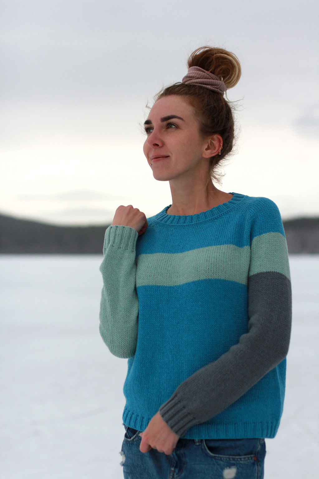 МК Lego_sweater - мастер-класс по вязанию джемпера регланом сверху