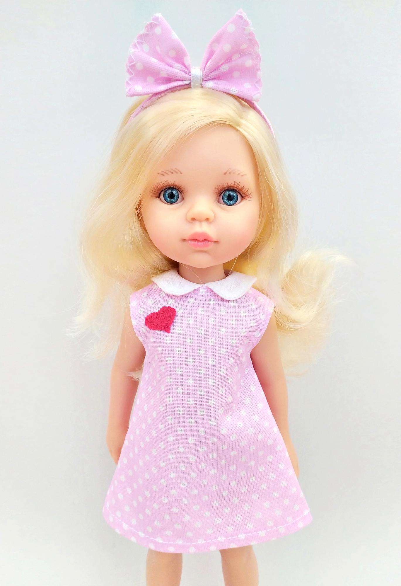 Ободок с бантиком розовый