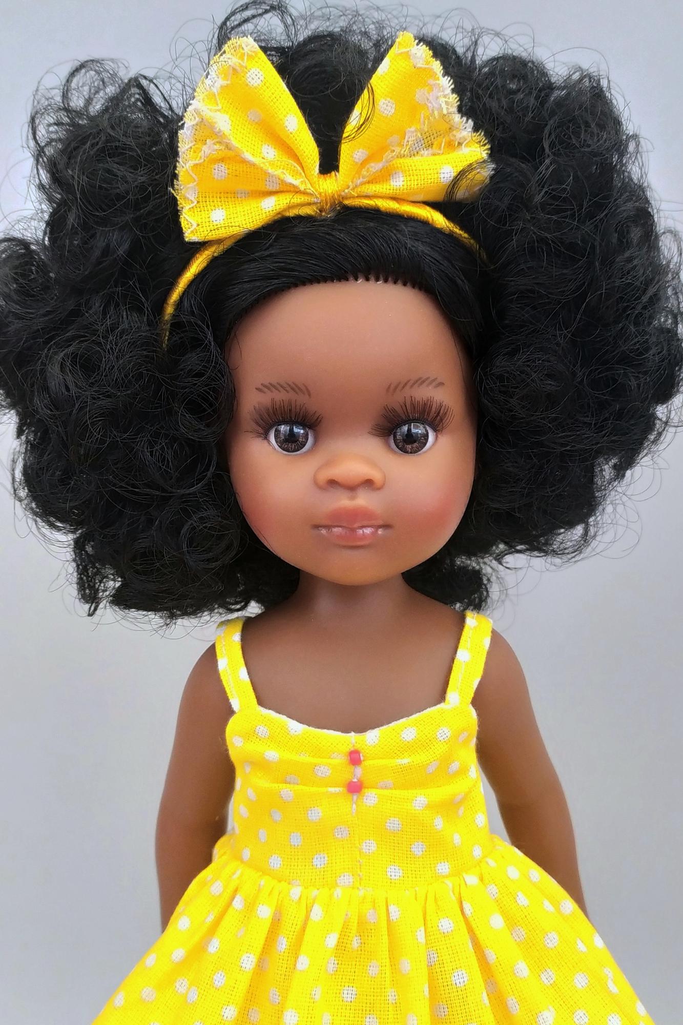 ободок для кукол желтый