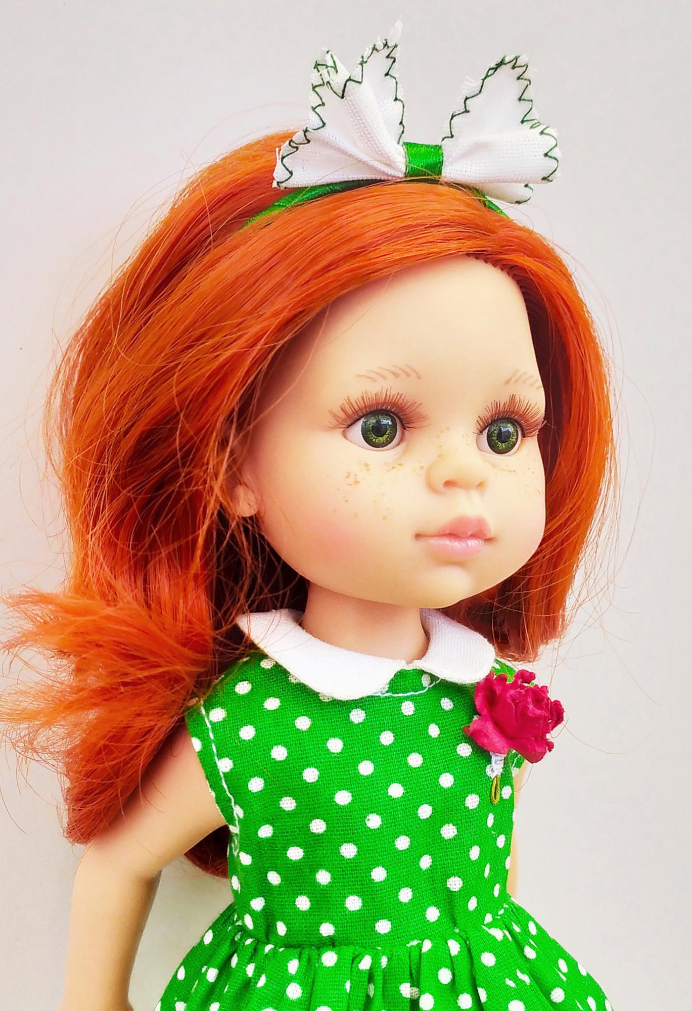 Ободок с бантиком зеленый