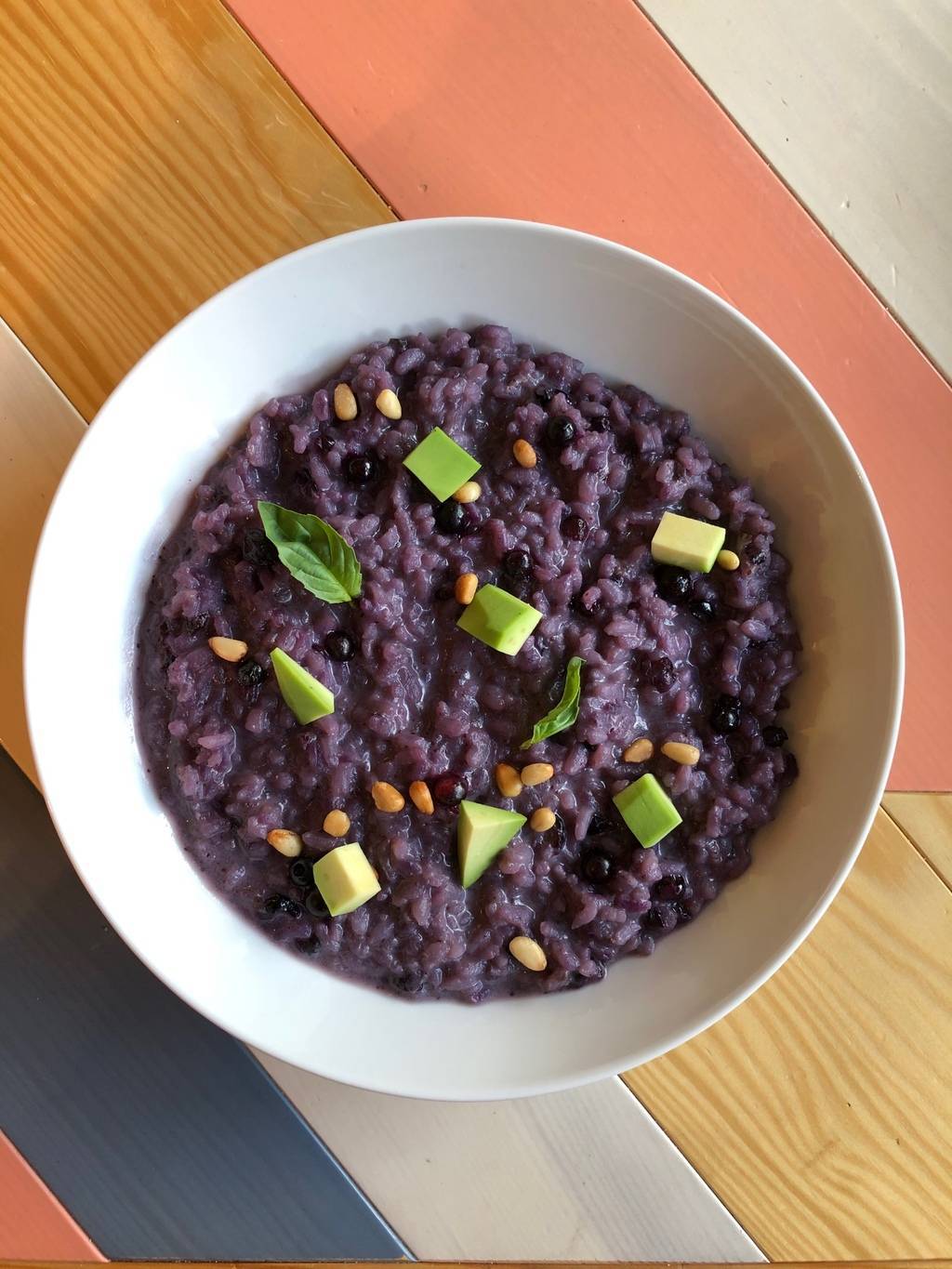 чернично-рисовая каша