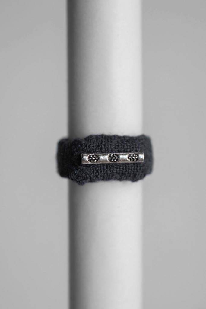 Текстильное колечко "MINIMAL" • ГРАФИТ