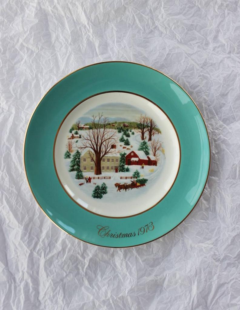 Рождественская тарелка 1973 Wedgwood
