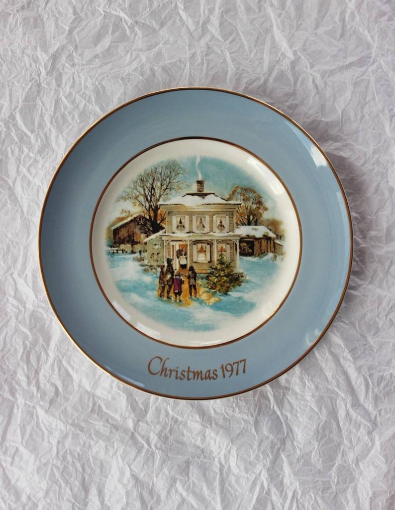 Рождественская тарелка 1977 Wedgwood