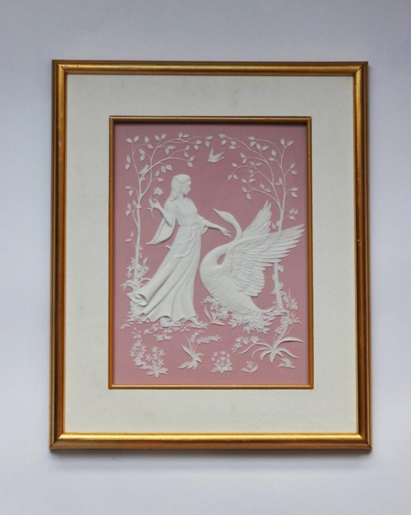 Панно Franklin Mint "Lady and Swan"